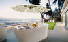 Mondeer 3M Garden Banana Parasol Cantilever Parasol Crank Handle with Solar LED