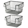 Kitchen Fruit Vegetable Basket Stackable Storage Metal Rack Bathroom Organizer