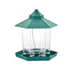 Green Hanging Chalet Bird Feeders for Seed and Nut Waterproof Plastic Feeder UK