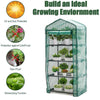 Detachable 4 Tier Mini Greenhouse Garden Shed COVER Plant Green House Storage Pl