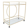 Rolling Serving Drinks Trolley Cart Glass Shelf Wine Racks 2 Tier Bar Storage