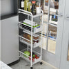 4 Tier Slim Kitchen Shelf Fruit Vegs Holder Trolley Rack Pull Out Storage Basket