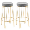 2PC Breakfast Bar Stool Vintage Home Kitchen Pub Bar Stools Footrest High Chairs