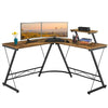 L Shaped Computer Corner Desk PC Table Workstation Home Office Large Study Desk