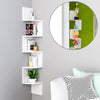 White Floating Wall Shelves Corner Shelf Storage Display Bookcase 2 5 Tier High