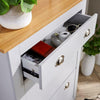 Grey Oak 2 Door Shoe Cabinet 1 Drawer Hallway Storage Cupboard Metal Handles