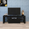 TV Unit Cabinet Stand Modern Storage LED Light Media Entertainment Holder Black