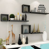Set Of 6 Floating Wall Mounted Shelves Display Storage Shelf Home Decoration New