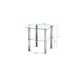 Small 2 Tier Clear Gloss Finish Side Table with Shelf Bedroom Coffee End TableUK