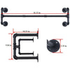 Industrial Pipe Wall Mounted Garment Rack Clothes Rail Storage Hanging Hanger UK