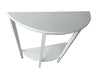 Half Moon Console Table Hallway 1 Shelf Storage Furniture Unit Table White/Gold