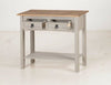 Corona Console Table Grey Wax 2 Drawer Solid Pine Hall by Mercers Furniture