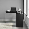 L-Shaped Home Office Desk Corner Computer Desk Black/White for Home Study Work