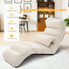 Folding Lazy Floor Sofa Chair Lounge Seat Adjustable Sleeper Seat Couch w/Pillow