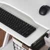 Movable Computer Desk with 4 Moving Wheels Sliding Keyboard Tray White