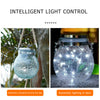 LED Solar Lamp Cracked Glass Ball Hanging Light Outdoor Garden Yard Decor UK