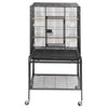 Large Metal Bird Cage Aviary Parrot Finch Budgie Canary Cockatiel w/Stand Wheels