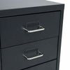 4 Drawer Metal Mobile Office Filing Pedestal Cabinet File Storage White/Black UK
