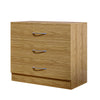 Modern Chest of Drawers Bedside Table Cabinet Nightstand 3 Drawers Bedroom Oak