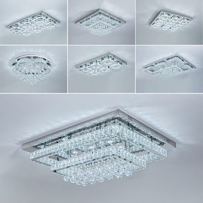 LED Crystal Ceiling Light Chandelier Lamp Modern Kitchen Bedroom Living Room