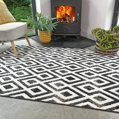 Black White Living Room Rug Small Large Bohemian Area Rugs Hall Carpet Runners