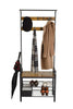 Vintage Coat Rack Cloth Stand with Hooks Storage Shelves Shoe Rack Hallway Tree