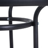 Outsunny Outdoor Round Dining Table Tempered Glass Top w/ Parasol Hole 80cm