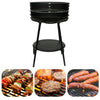 New Charcoal Oval Black Trolley BBQ Outdoor Barbecue Garden Patio Cooking Grill