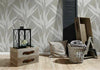 As Creation Hygge Scandinavian Leaf Pattern Textured Linen Effect Wallpaper