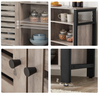Industrial Storage Sideboard Rustic Grey Cabinet Vintage Hallway Console Table