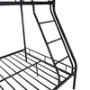 Black Solid Metal Triple Sleeper Bed Bunk Bed Frame Double & Single Kids
