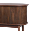 TV Stand Cabinet 2 Drawers 2 Doors Wooden Rattan TV Entertainment Unit Brown