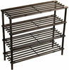 WOODEN SLATED SHOE RACK STAND HOLDER ORGANIZER LIGHT WEIGHT 2 / 3 / 4 TIER