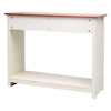 Hallway Console Table 2 Drawer Makeup Vanity Table with Shelf Storage Sideboard
