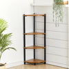 4 Tier Ladder Corner Shelf Shelving Unit Metal Wood Storage Display Stand Rack