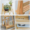 Wooden 3/4 Multi Layer Shelf Rack Holder Plant Flower Pot Stand Garden Home Unit