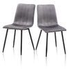 2/4 Velvet Dining Chairs Padded Seat Metal Legs Lounge Kitchen Chair Restaurant