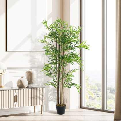 Artificial Bamboo Tree Large Faux Plant Decor Potted Home Office Decor 150 cm