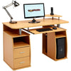 Computer Desk with Shelves Cupboard & Drawers for Home Office Piranha Tetra PC 5