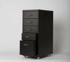 Office Metal Filing Cabinet Cupboard Drawer Unit on Castors Cabinet 5 Drawers UK