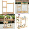 Wooden Plant Stand Dispaly Shelf Holder Flower Pot Garden Patio Rack Home 4 Tier
