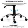 Executive Office Chair Swivel Ribbed High Back Leather Chair Computer Desk Chair