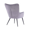 Vera Linen / Velvet Occasional Lounge Living Room Accent Chair Armchair Metal L