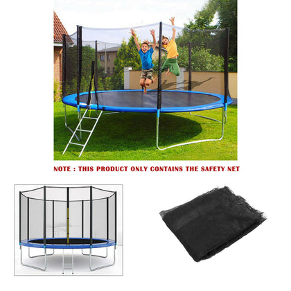 8FT 6 Poles Trampoline Replacement Safety Net Enclosure Surround Outside Netting