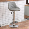 2* Bar Stools PU Leather Cushioned Seat Breakfast Gas Lift Swivel Footrest Pub