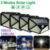 4X 100LED Solar Power PIR Motion Sensor Wall Lights Outdoor Garden Security Lamp