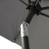 2.5M Outdoor Garden Parasol Patio Round Sun Shade Canopy Umbrella Crank Grey
