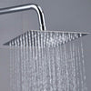 Shower Kit Twin Head Waterfall Chrome Adjust Riser Rail with Chrome Square Set