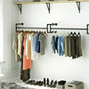 Adjustble Industrial Pipe Clothes Rack Garment Closet Hanging Bar Detachable