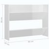 Wall Mounted Shoe Rack High Gloss Hallway Cabinets Wooden Storage Shelves Unit